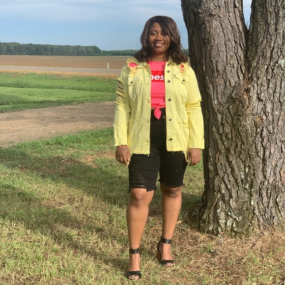 Distressed denim jacket - Picture 2 of 2